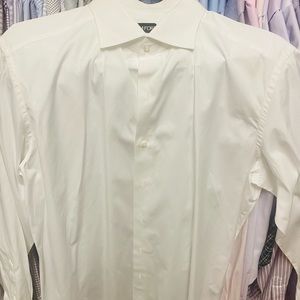 TOM FORD MEN SOLID WHITE DRESS SHIRT 17.5/44